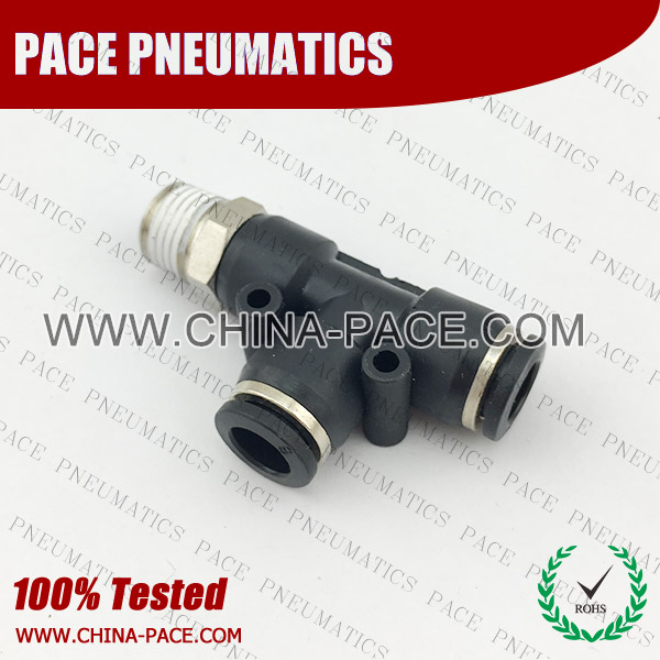 Male Run Tee Pneumatic Fittings, Inch Pneumatic Fittings with NPT thread, Imperial Tube Air Fittings, Imperial Hose Push To Connect Fittings, NPT Pneumatic Fittings, Inch Brass Air Fittings, Inch Tube push in fittings, Inch Pneumatic connectors, Inch all metal push in fittings, Inch Air Flow Speed Control valve, NPT Hand Valve, Inch NPT pneumatic component